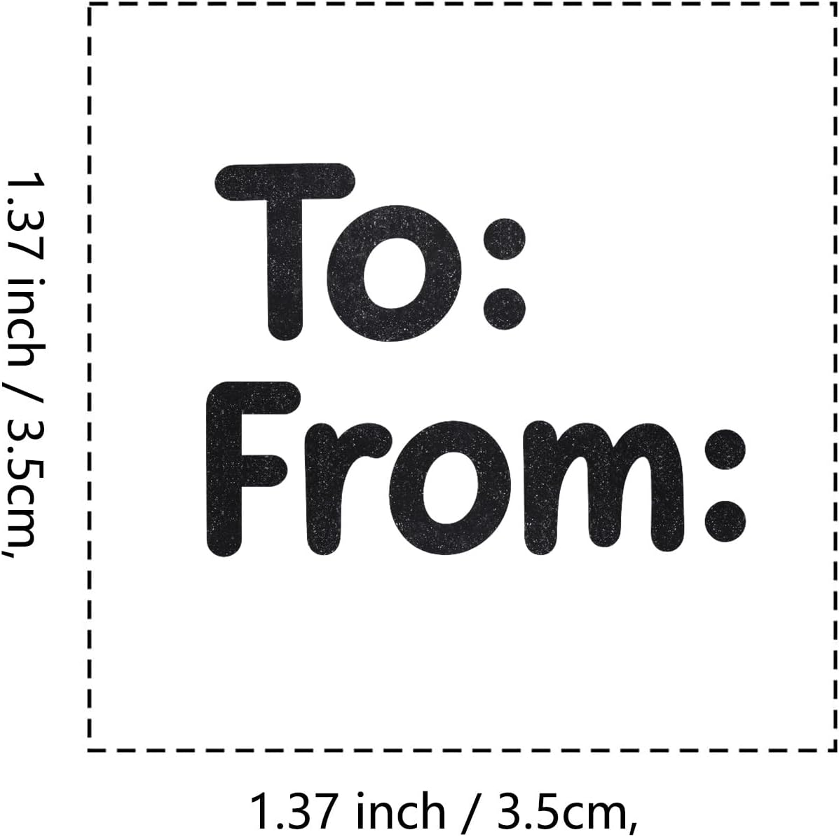 to from Gift Wrapped Rubber Stamp, 1-1/3 Medium Stamp for Scrapbooking Card Making Crafting