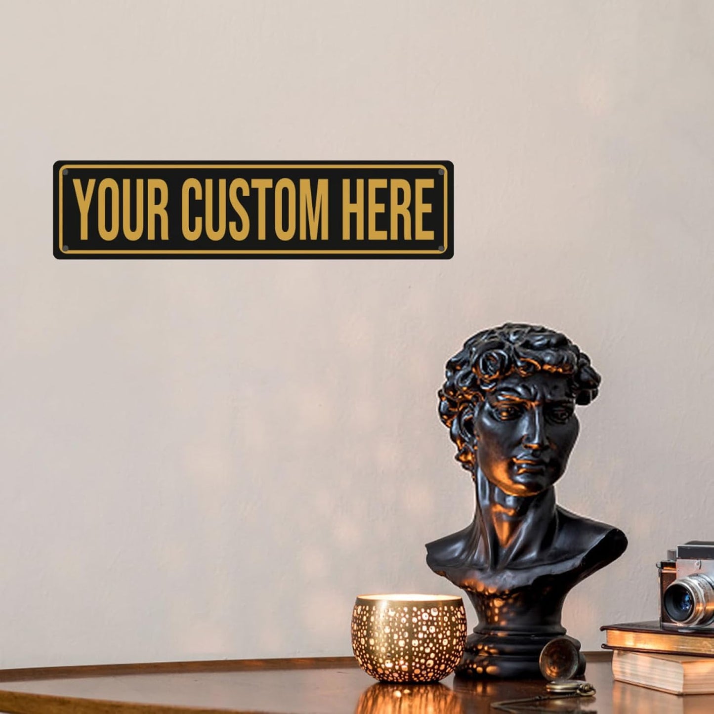 Custom Street Signs - Custom Metal Sign - Personalized Road Sign - 4"x16" - Minimalist Style - For Home, Office, Business & More