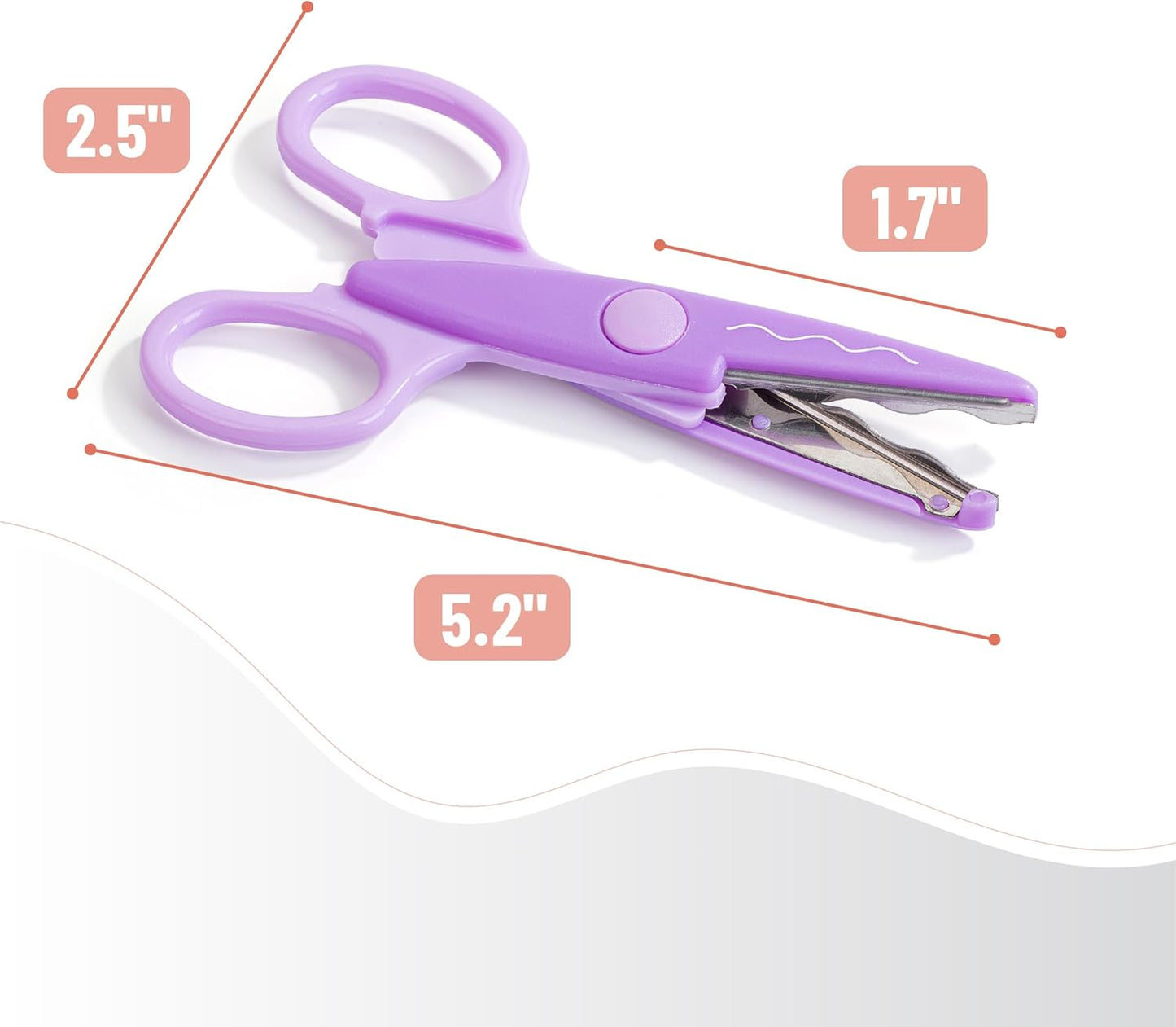 Mr. Pen- Craft Scissors Decorative Edge, 6 Pack, Candy Colors, Zig Zag Scissors for Crafting