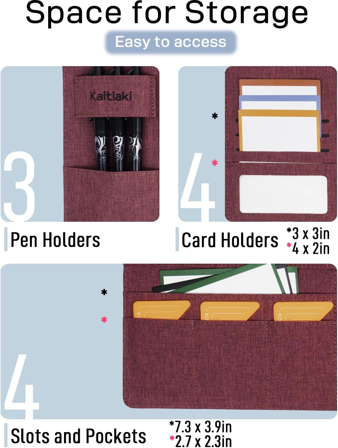 Sturdy Planner Cover for Rocketbook Smart Notebook - Water-Resistant Fabric Padfolio, Business Padfolio with Zipper Pen Pocket, Fits 8.5 x 11 Letter Size, Rocketbook Accessories (Fuchsia)